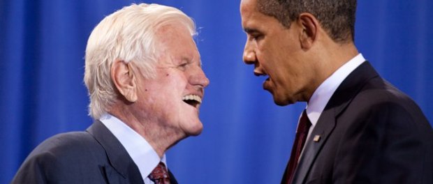 Ted Kennedy and Barack Obama