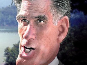 Mitt Romney caricature by DonkeyHotey, source photo by Matthew Reichbach. Click here for full attribution information.