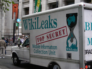 Fake WikiLeaks truck photo by Pamela Drew. Click here for additional attribution information.